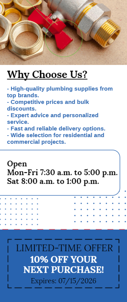 Plumbing Supplies Door Hanger 1