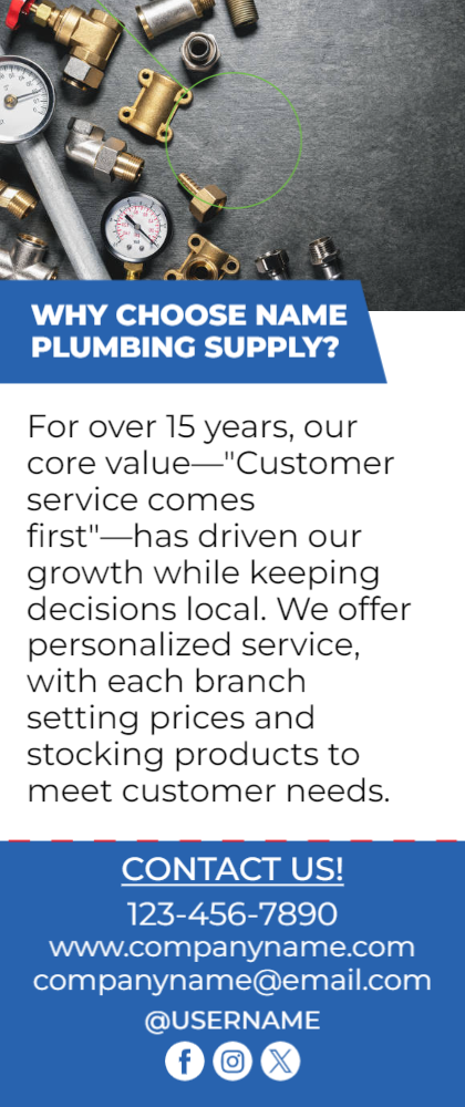 Plumbing Supplies Door Hanger 2