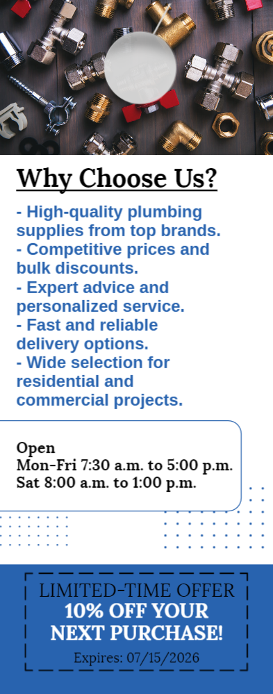 Plumbing Supplies Door Hanger 1