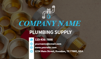 Plumbing Supplies Business Card 1