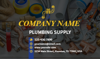 Plumbing Supplies Business Card 4