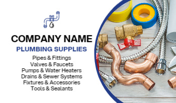Plumbing Supplies Business Card 5