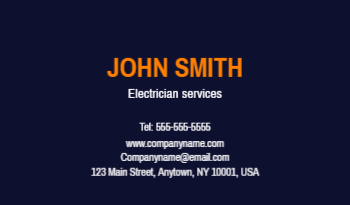 Electrician Business Card 7