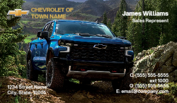 Chevrolet Dealership Business Card 4