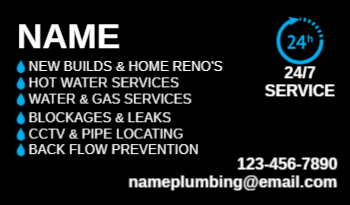 Plumbing Business Card 6