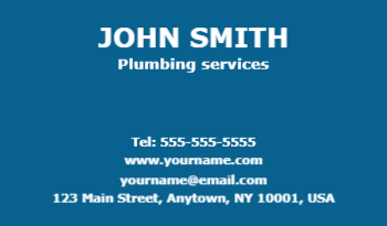 Plumbing Business Card 12