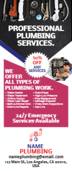 Plumbing Rack Card 3 3.5x8.5