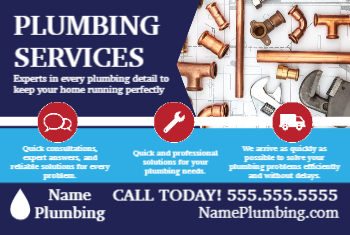 Plumbing Postcard 5 4x6