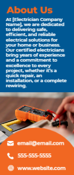 Electrician Rack Card 2 3.5x8.5