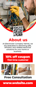 Electrician Rack Card 3 3.5x8.5