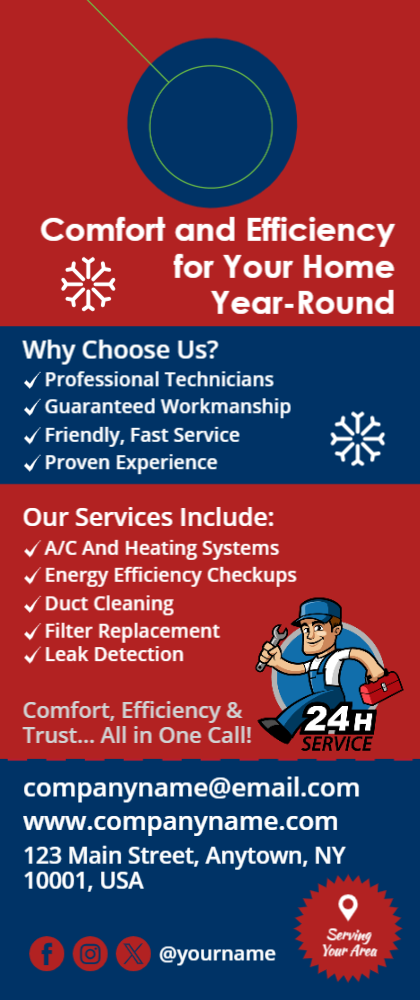 HVAC Door Hanger 6 3.5x8.5