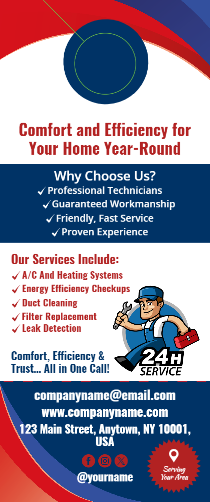 HVAC Door Hanger 8 3.5x8.5