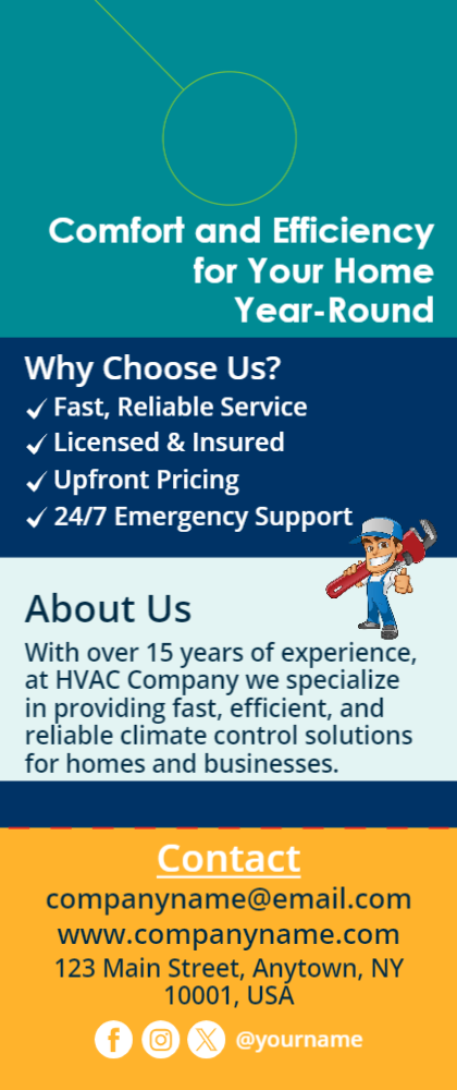 HVAC Door Hanger 9 3.5x8.5