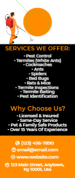 Pest Control Door Hanger 4a 3.5x8.5