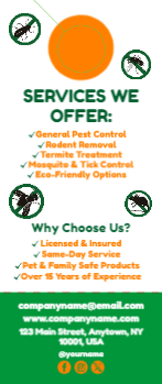 Pest Control Door Hanger 5a 3.5x8.5
