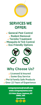 Pest Control Door Hanger 1a 4.25x11