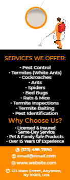 Pest Control Door Hanger 4a 4.25x11