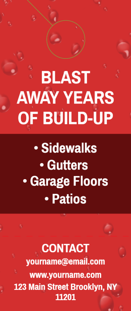 Power Washing Door Hanger 2a 3.5x8.5