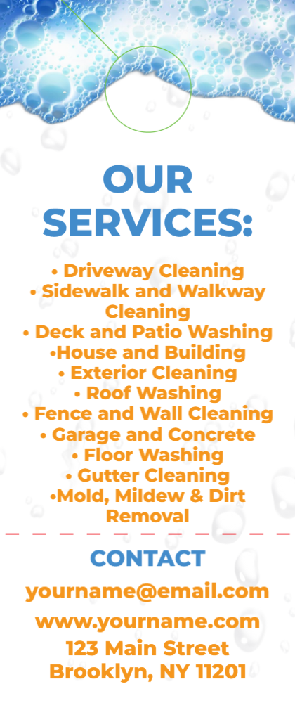 Power Washing Door Hanger 4a 3.5x8.5