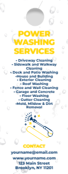 Power Washing Door Hanger 1a 4.25x11