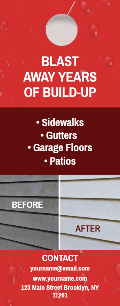 Power Washing Door Hanger 2a 4.25x11