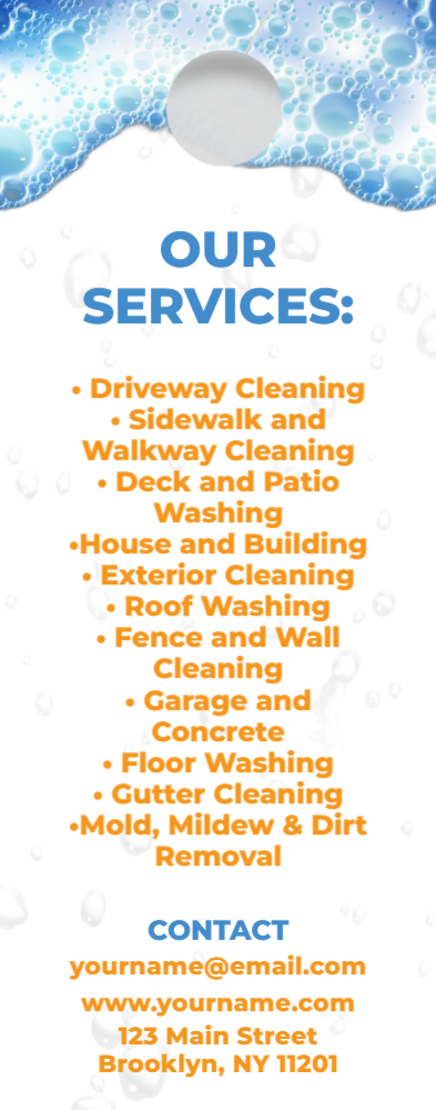 Power Washing Door Hanger 4a 4.25x11