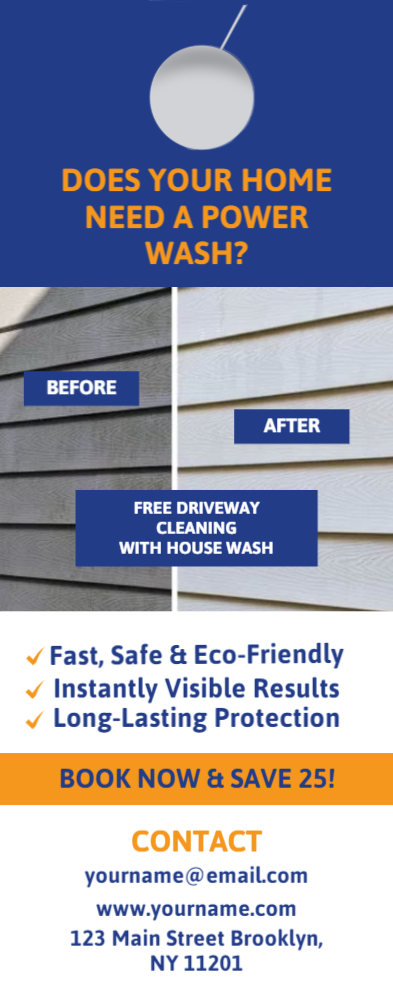 Power Washing Door Hanger 5a 4.25x11