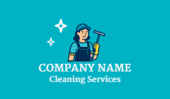 Cleaning Services Business Card 1a