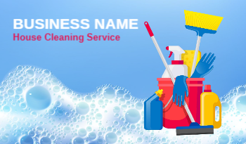 Cleaning Services Business Card 3a