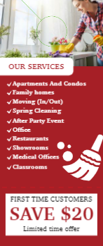 Cleaning Services Door Hanger 3 3.5x8.5