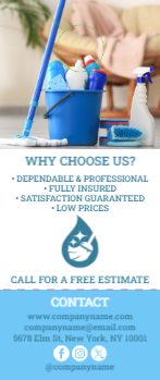 Cleaning Services Door Hanger 3a 3.5x8.5