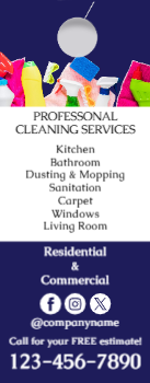 Cleaning Services Door Hanger 2b 4.25x11