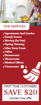 Cleaning Services Door Hanger 3b 4.25x11