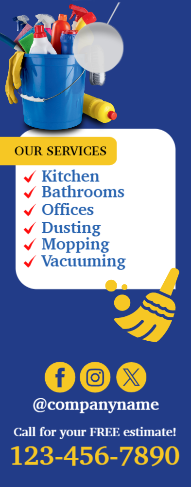 Cleaning Services Door Hanger 4b 4.25x11