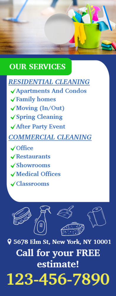 Cleaning Services Door Hanger 5b 4.25x11