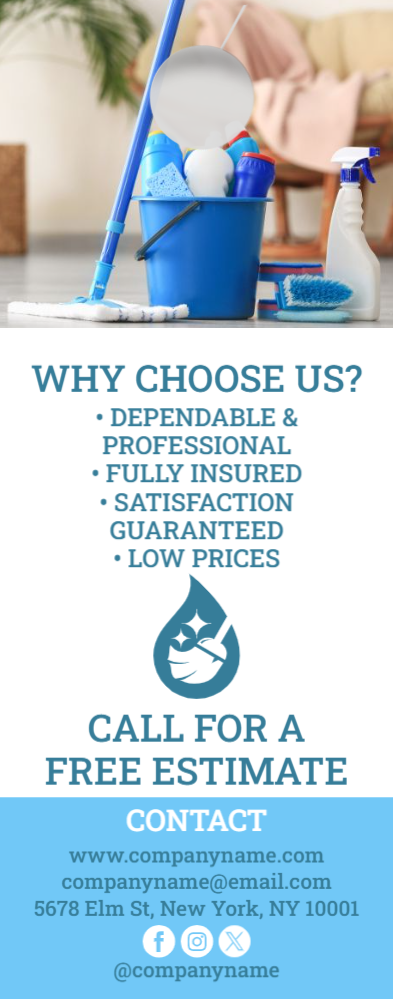 Cleaning Services Door Hanger 3a 4.25x11