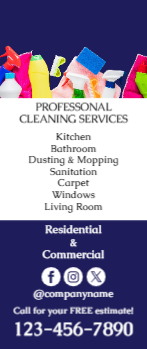 Cleaning Services Rack Card 2 3.5x8.5