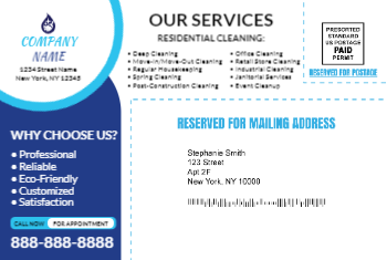 Cleaning Services Mailing Postcard 1 4x6