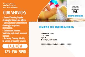 Cleaning Services Mailing Postcard 2 4x6