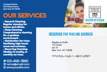 Cleaning Services Mailing Postcard 4 4x6