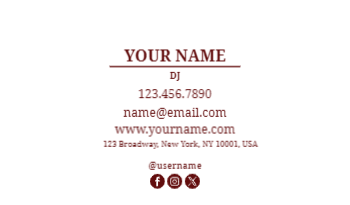 DJ Business Card 2