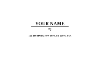 DJ Business Card 3