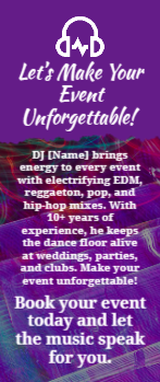 DJ Rack Card 2 3.5x8.5