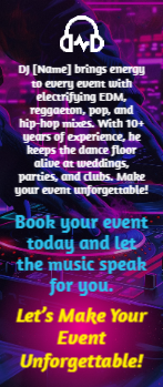 DJ Rack Card 5 3.5x8.5