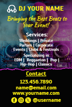 DJ Flyer 4 4x6