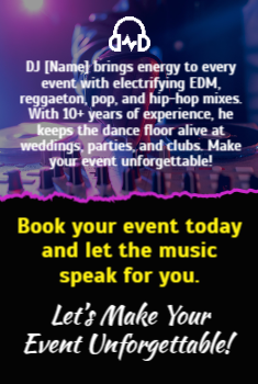 DJ Flyer 4 4x6