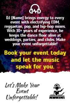 DJ Flyer 3 5.5x8.5