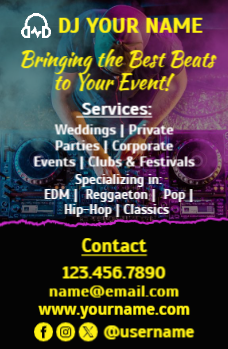 DJ Flyer 4 5.5x8.5