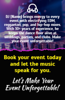 DJ Flyer 4 5.5x8.5