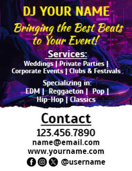 DJ Flyer 3 8.5x11